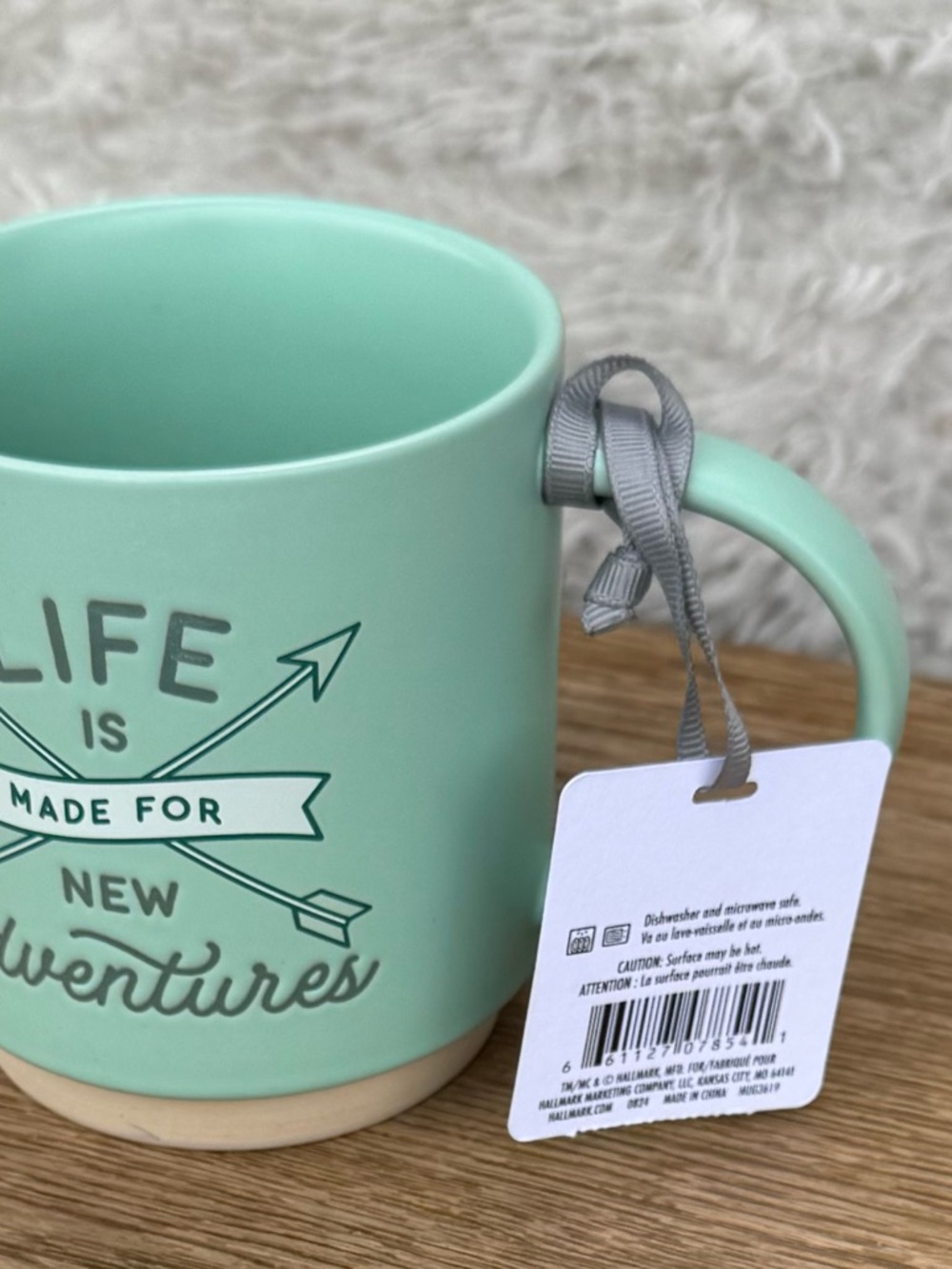 Hallmark Life New Mint Green Ceramic Adventure Mug 16 oz